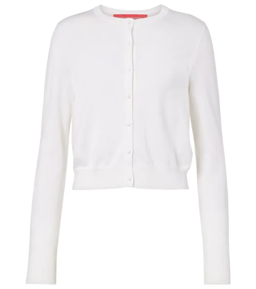 Carolina Herrera Cropped silk and cotton cardigan