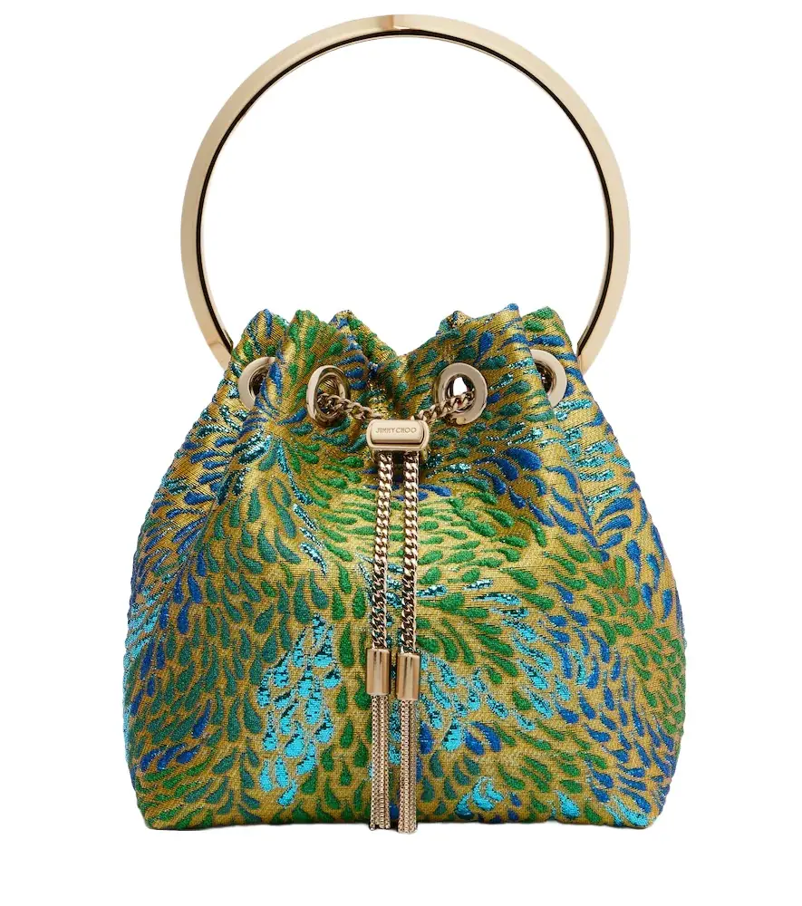 Jimmy Choo Bon Bon brocade bucket bag