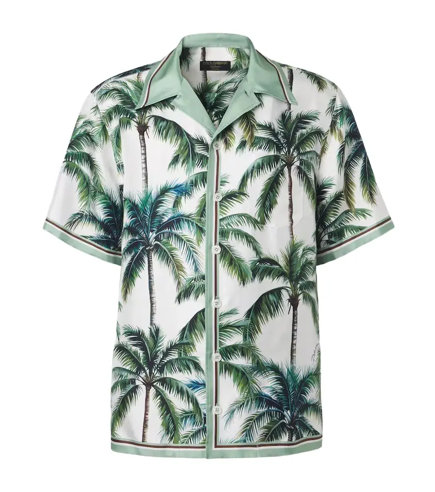 Dolce & Gabbana Printed silk twill shirt