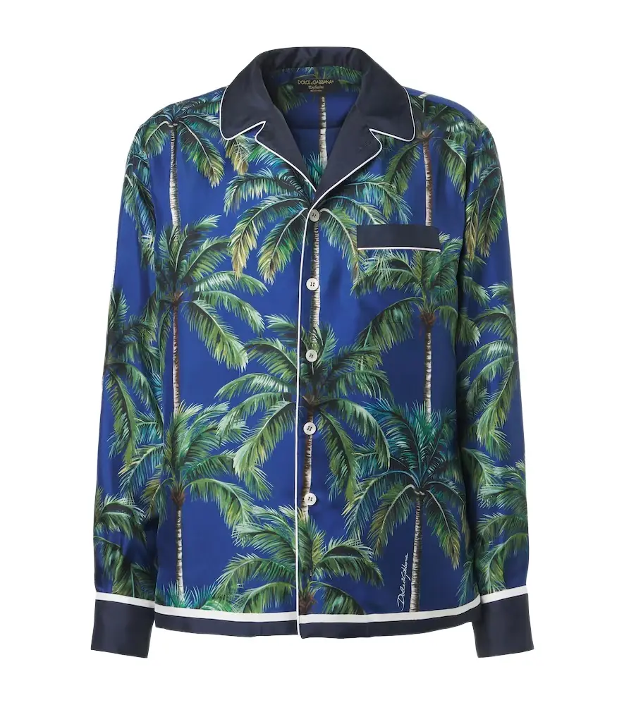 Dolce & Gabbana Printed silk twill shirt