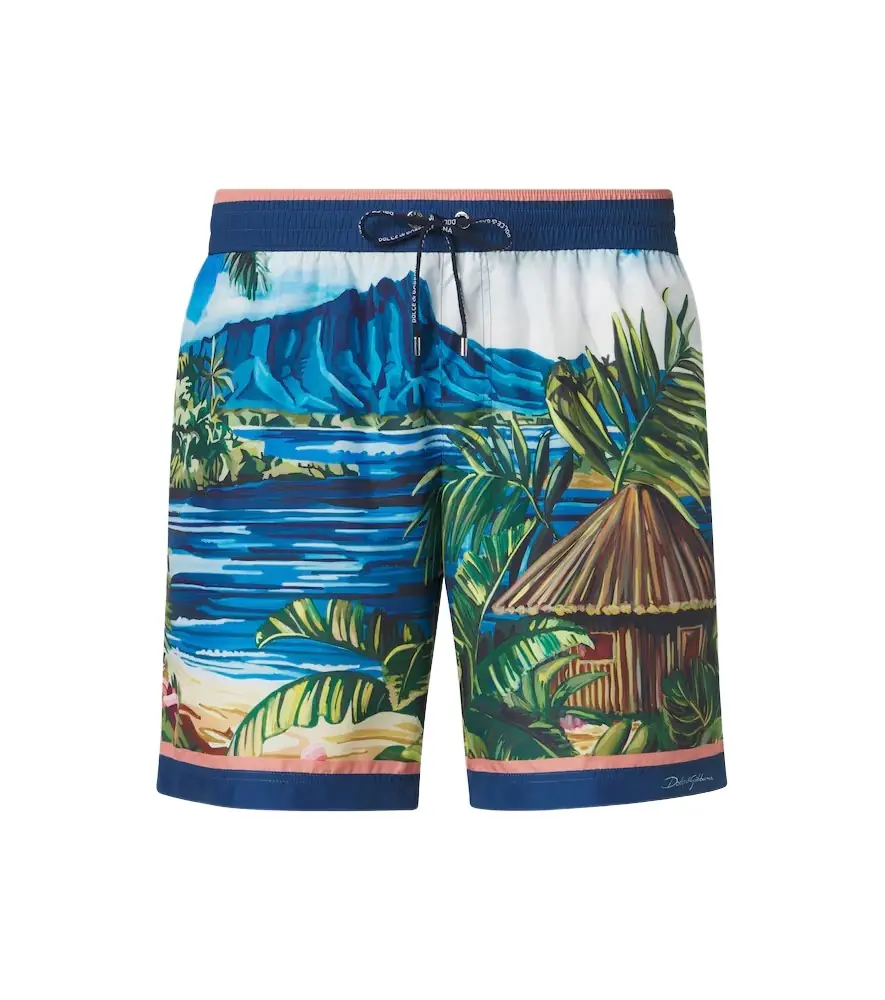 Dolce & Gabbana Printed swim trunks