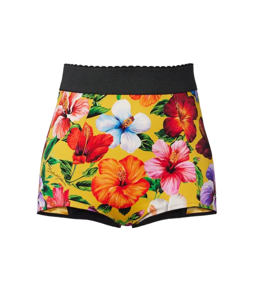 Dolce & Gabbana Floral silk-blend shorts