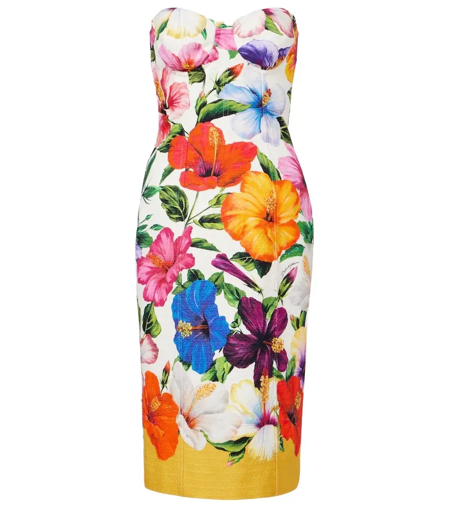 Dolce & Gabbana Floral bustier dress