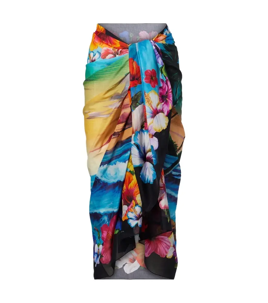 Dolce & Gabbana Floral cotton beach cover-up