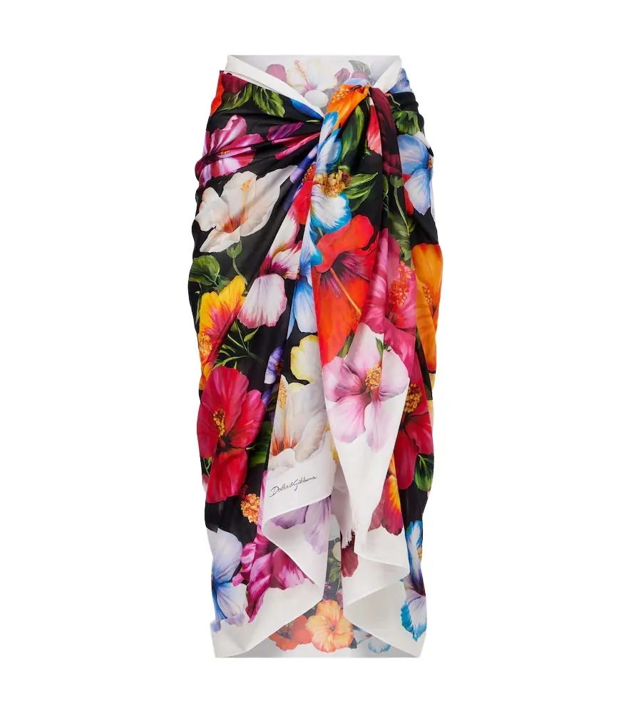 Dolce & Gabbana Floral cotton beach cover-up