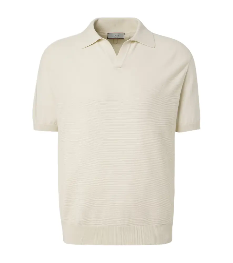 Canali Cotton and silk polo shirt
