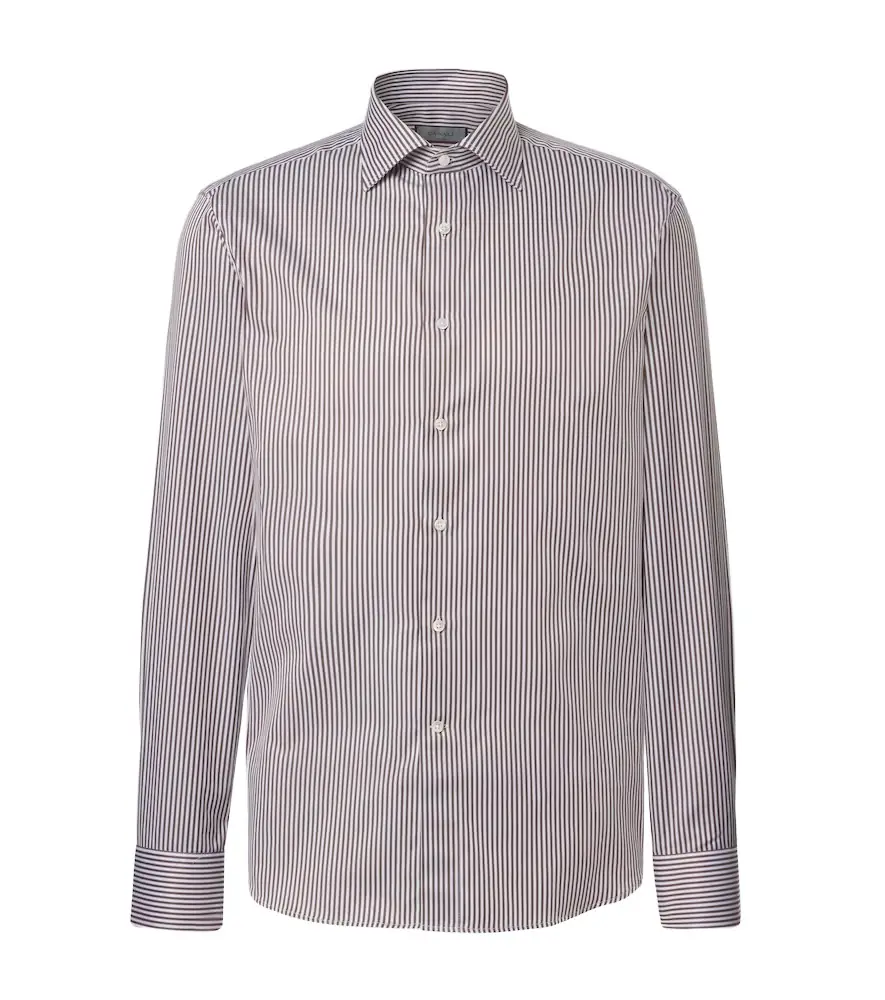 Canali Striped cotton shirt
