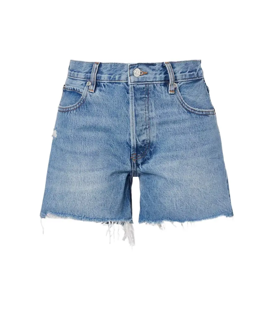 Frame The Long Hang denim shorts