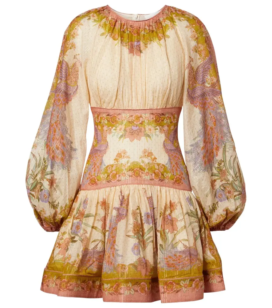 Zimmermann Indra cotton and silk-blend minidress