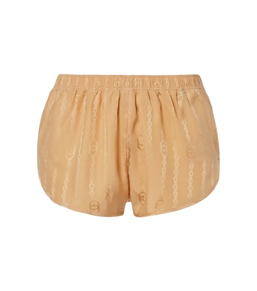 Gucci Interlocking G silk jacquard shorts