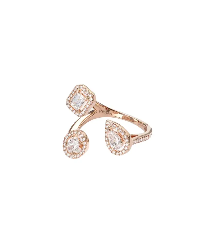 Messika My Twin Trilogy 18kt rose gold ring with diamonds