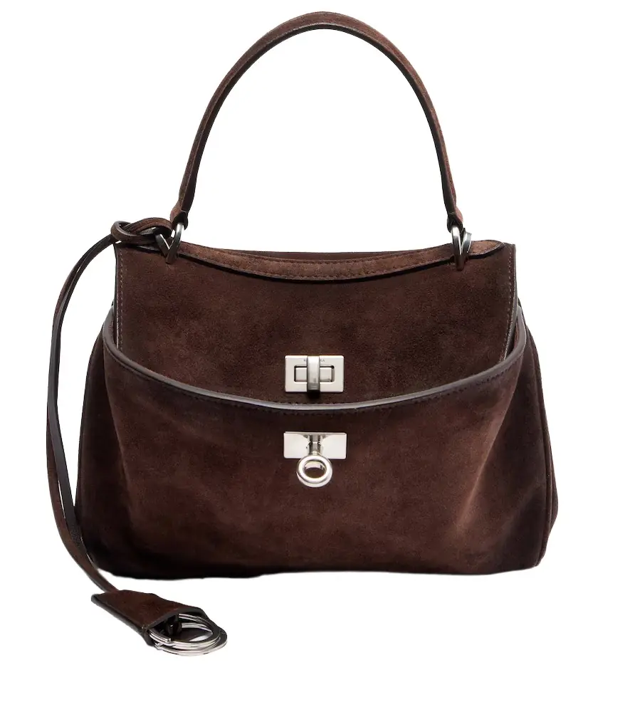 Balenciaga Rodeo Mini suede top-handle bag