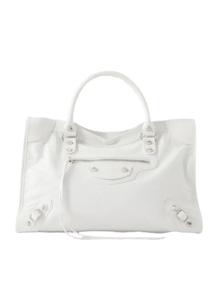 Balenciaga Le City Medium Embellished Leather Tote Bag