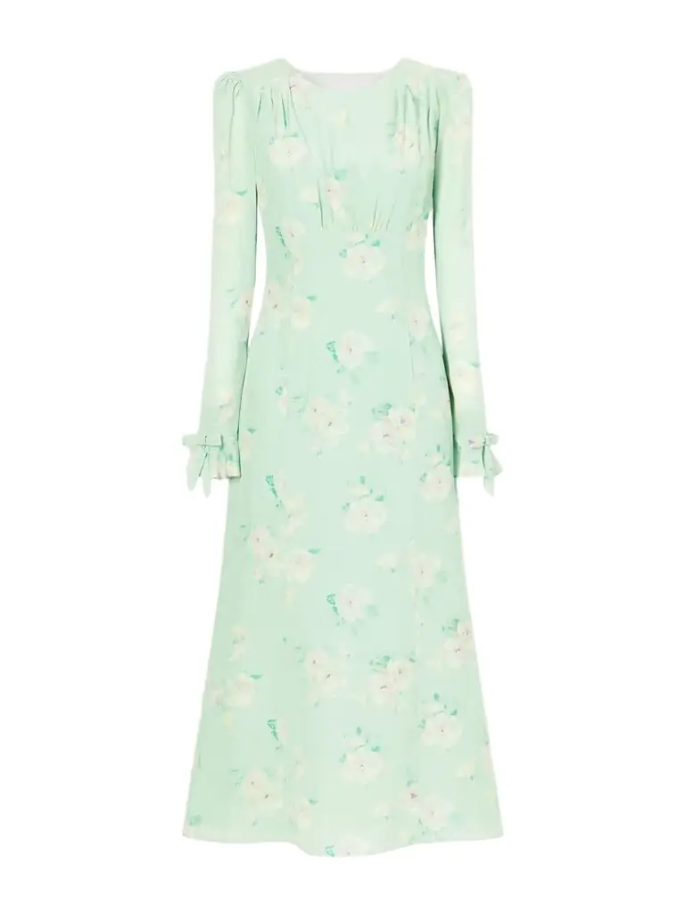 Alessandra Rich Floral-print Silk Midi Dress