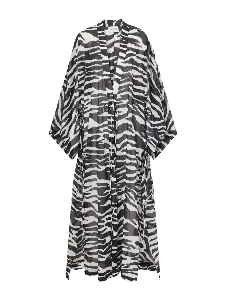 The Attico Zebra-print Cotton Kaftan