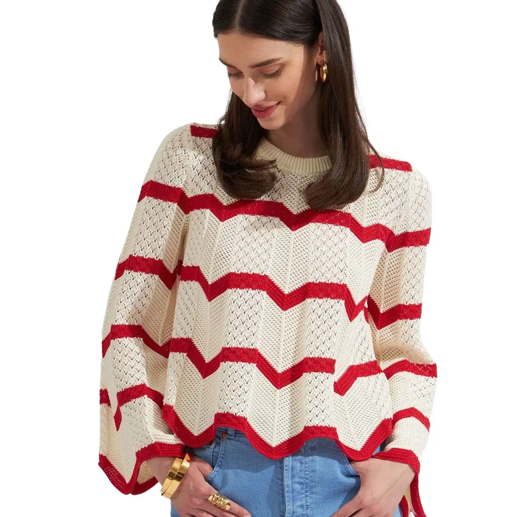 La Double J Chevron Crop Sweater