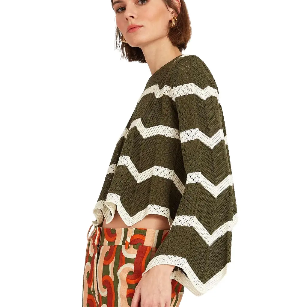 La Double J Chevron Crop Sweater