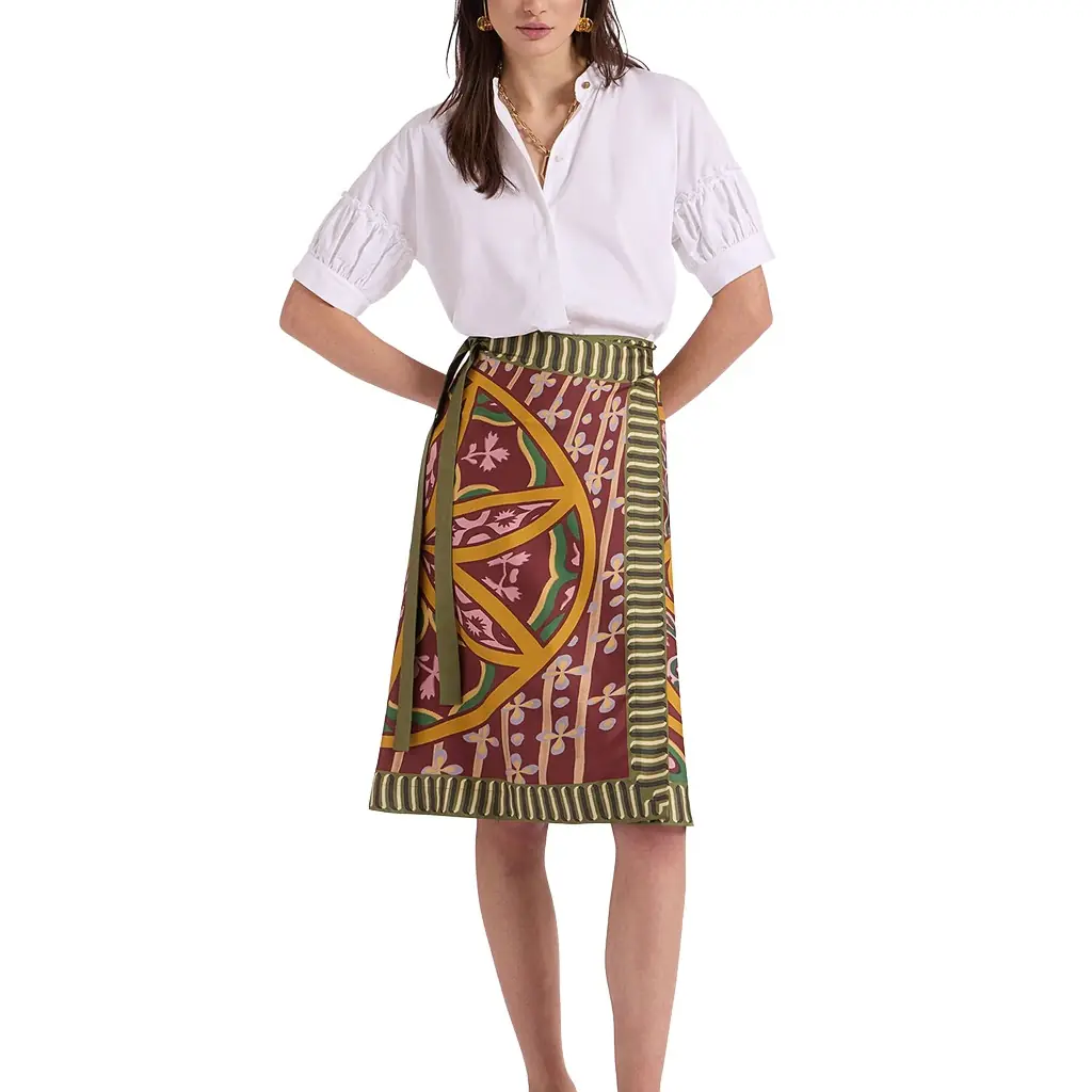 La Double J Pareo Midi Skirt