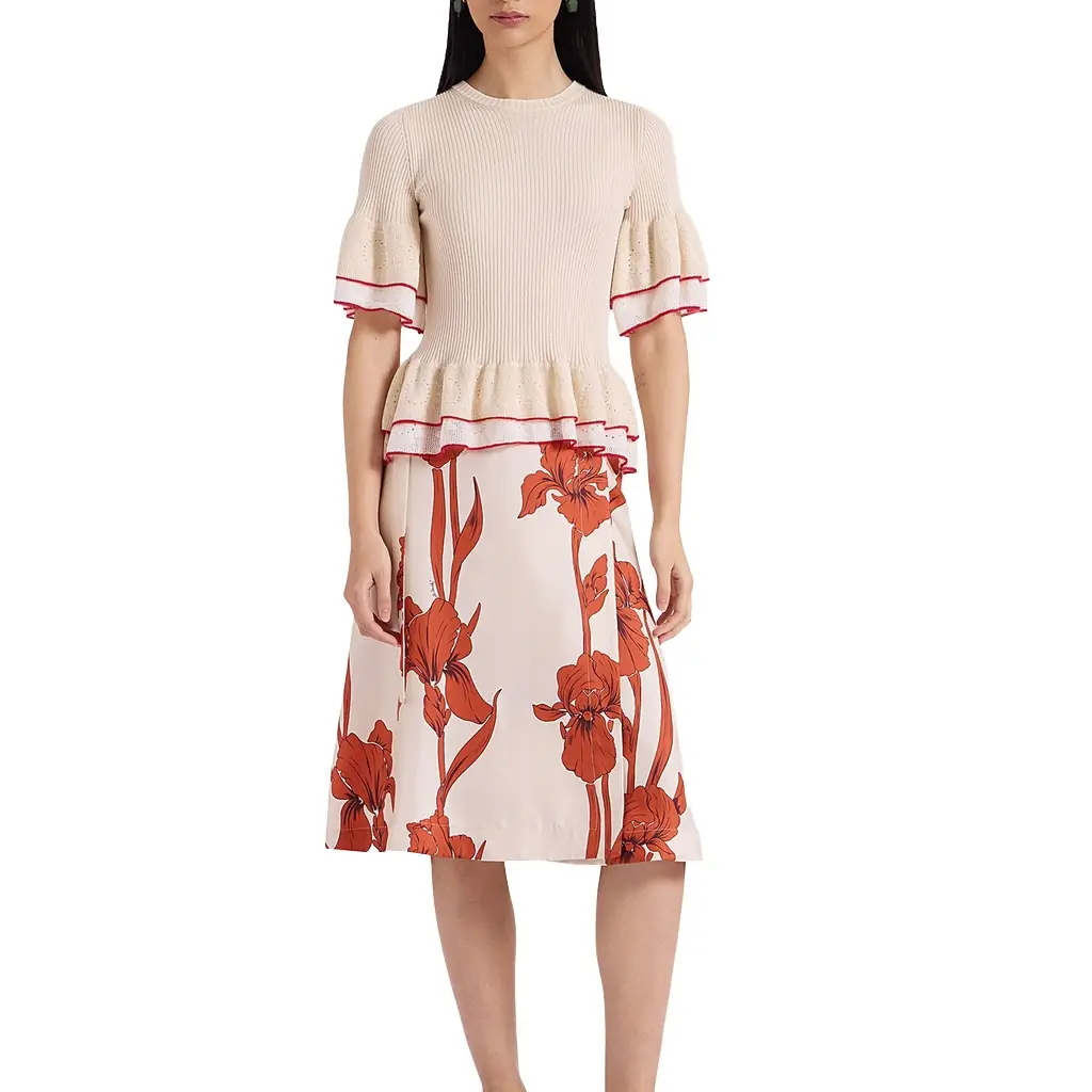 La Double J Pareo Midi Skirt