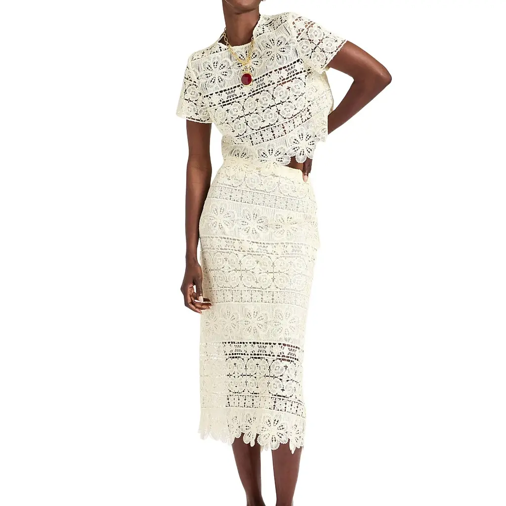 La Double J Lacey Pencil Skirt