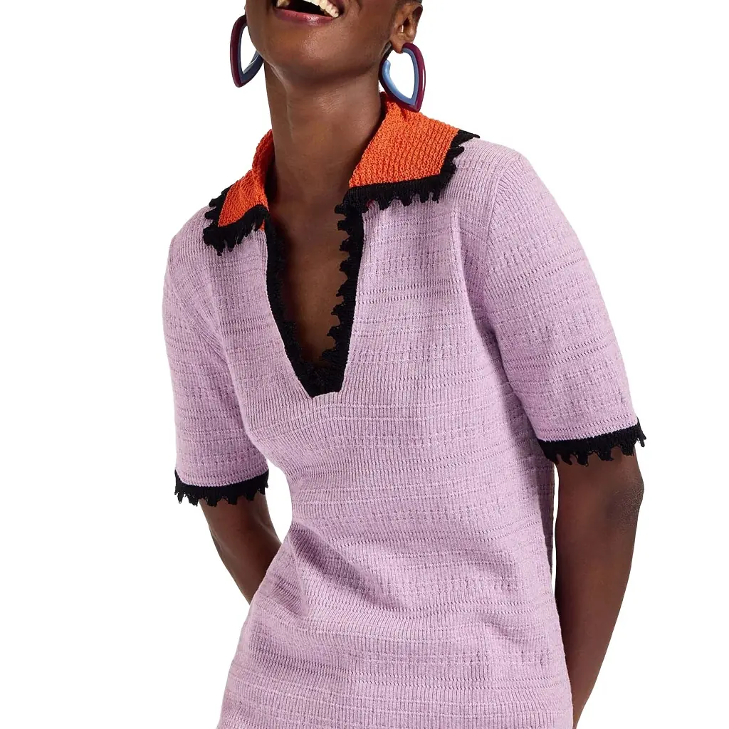 La Double J Picket Polo Top