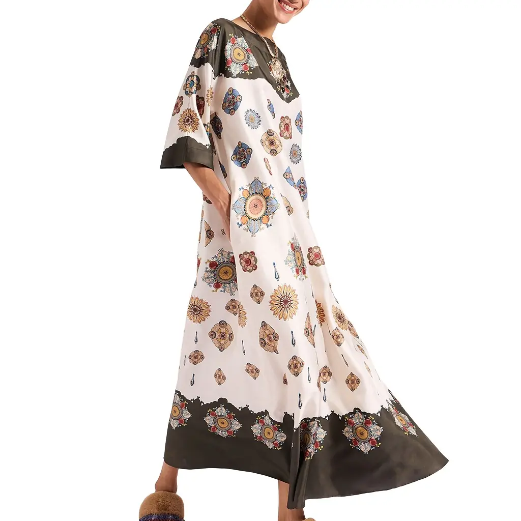La Double J Muumuu Dress Round Neck