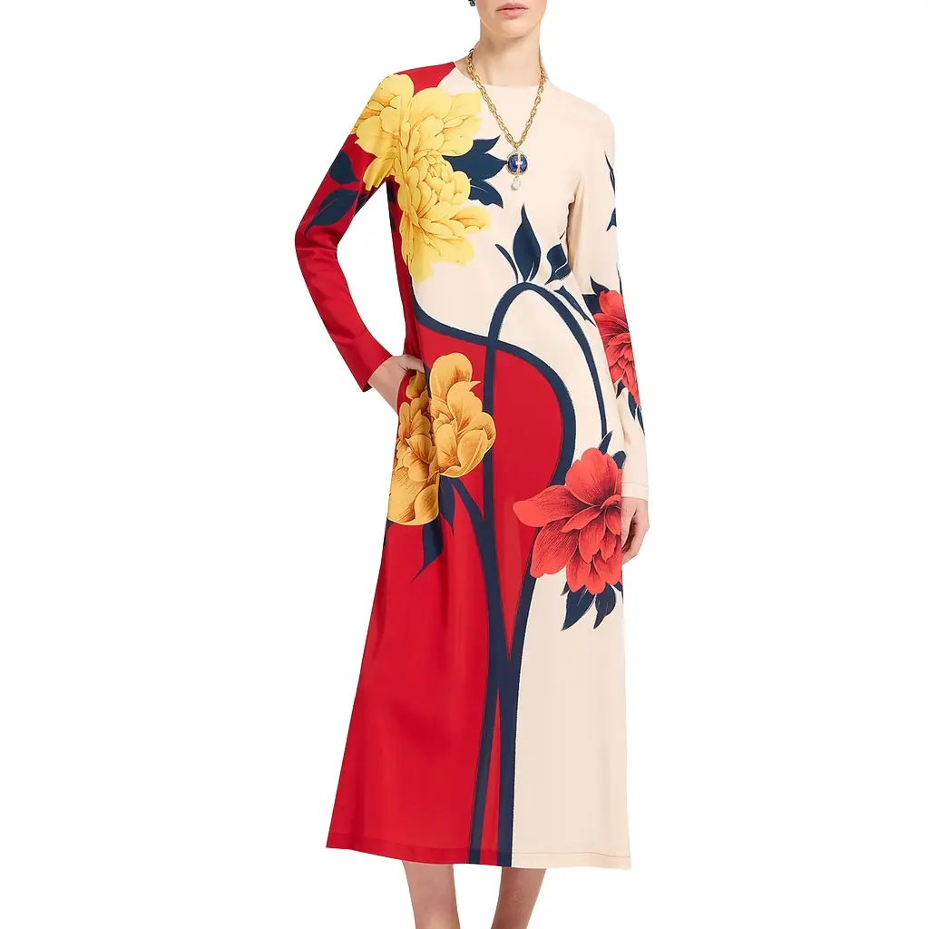 La Double J Long Sleeve Swing Dress