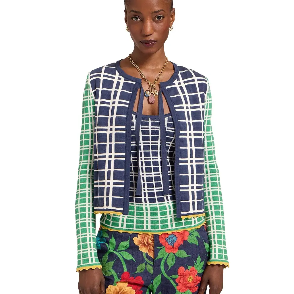 La Double J Check Me Cardigan