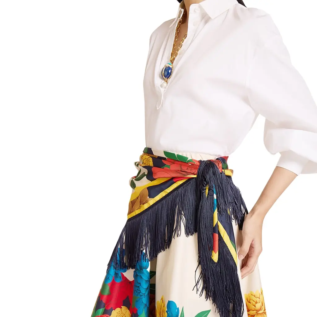 La Double J Reversible Fringe Foulard 90