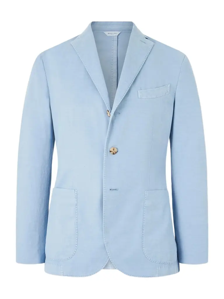 Boglioli Stretch Cotton and Linen-Blend Blazer - Men
