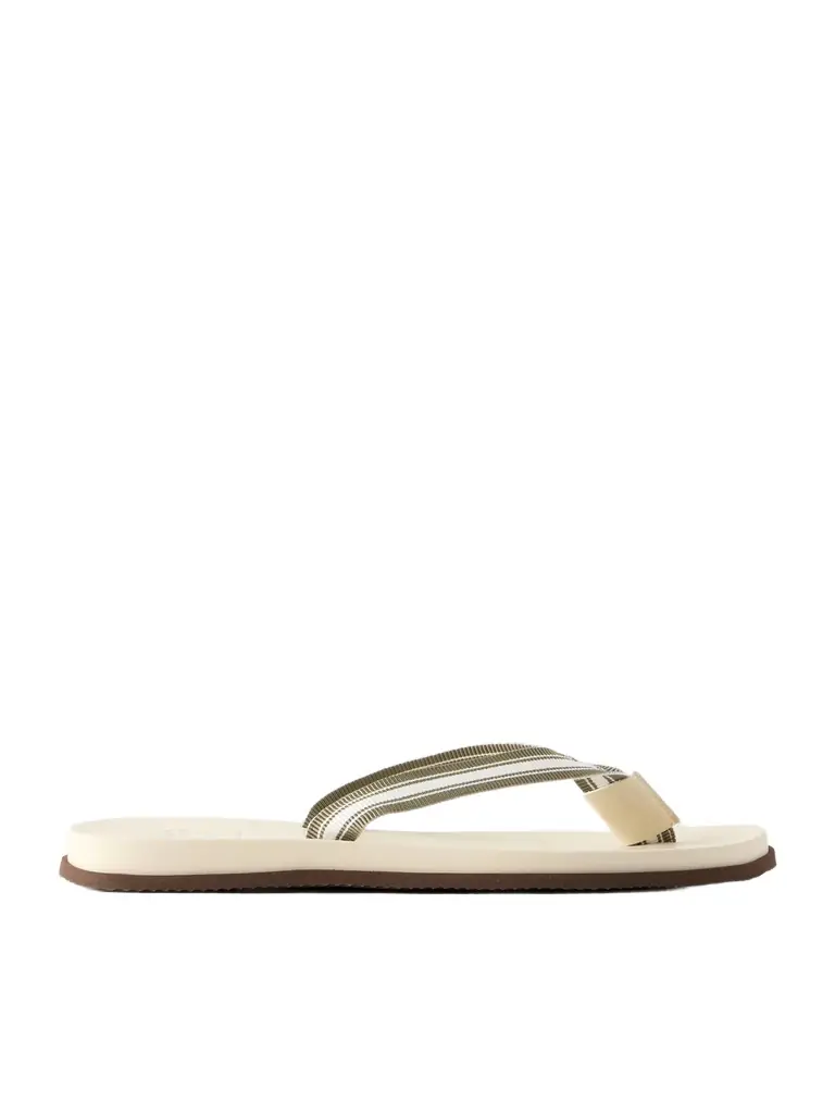 Brunello Cucinelli Striped Canvas Flip Flops - Men - Women's Shoes