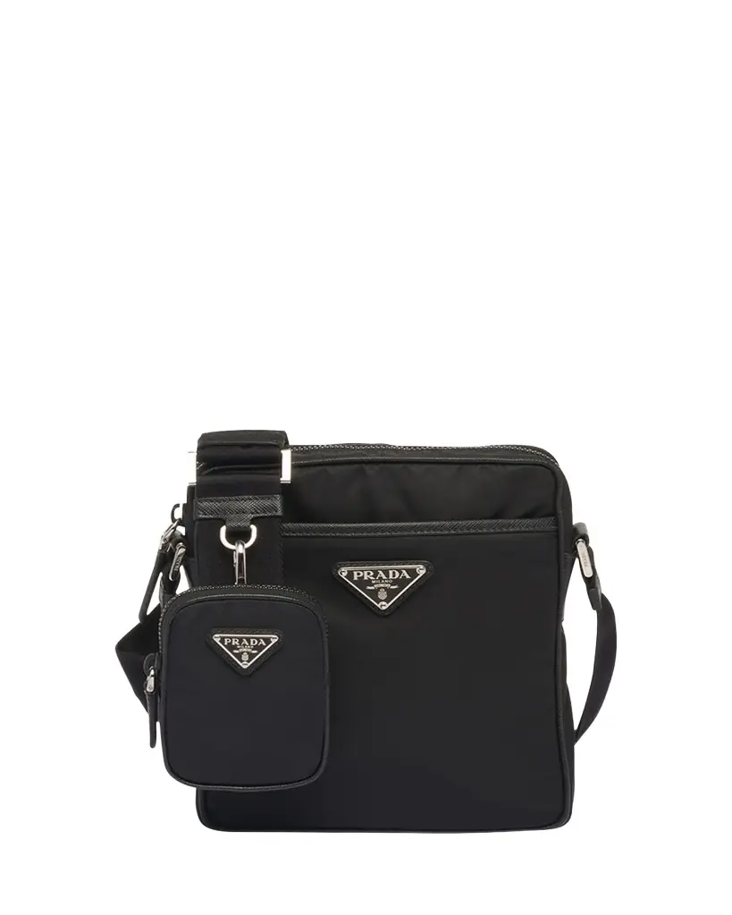 Prada Men's Re-Nylon Crossbody Bag with Pouch - Women's Bags