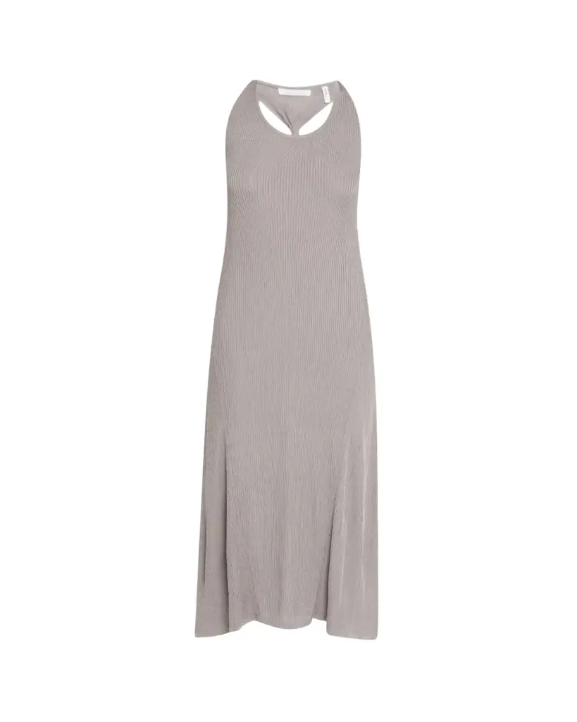 Helmut Lang Twist-Back Ribbed Tank Dress