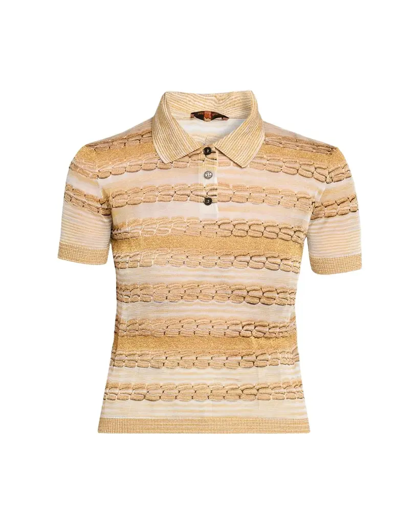 Missoni Brocade Pattern Polo Shirt