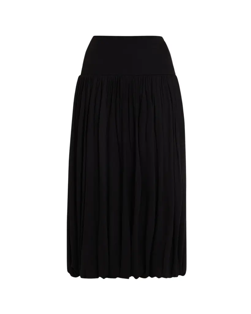 Toteme Soft Gathered Bubble-Hem Midi Skirt