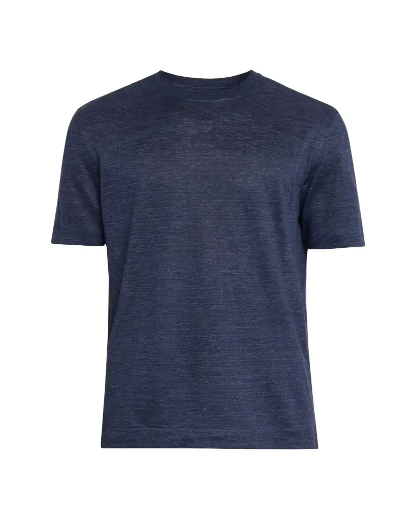 ZEGNA Men's Heathered Linen Crewneck T-Shirt