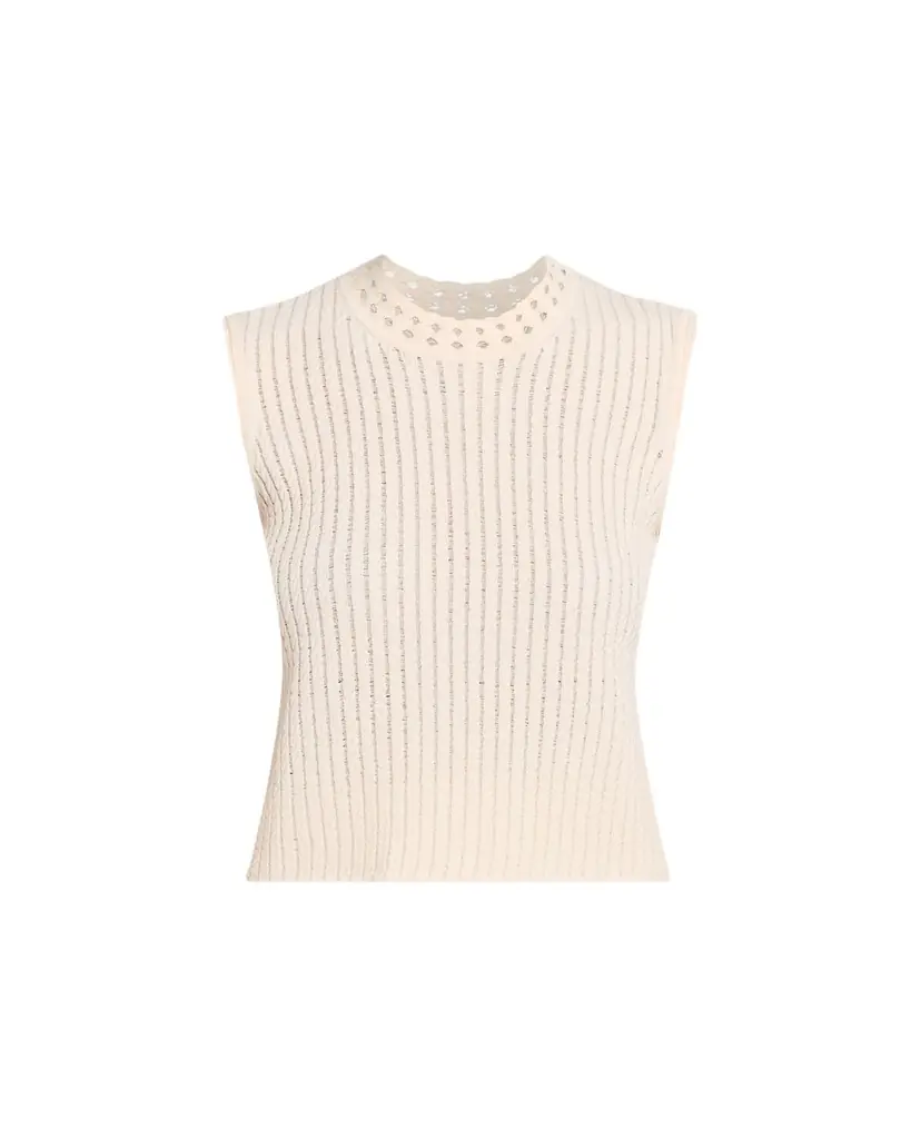 Jason Wu Collection Openwork Cable Knit Sleeveless Sweater
