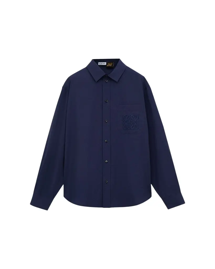 Loewe x Paula's Ibiza Men's Long-Sleeve Anagram Pocket Shirt