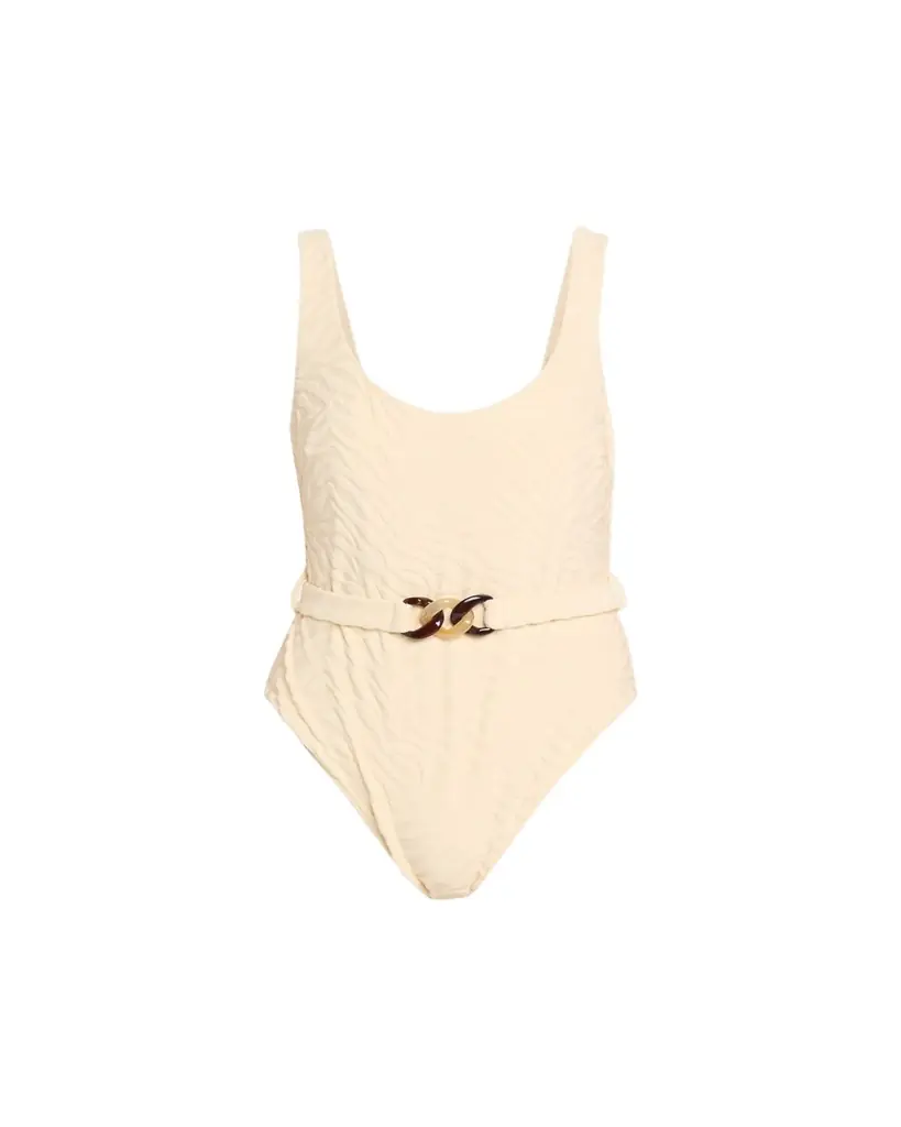 Zimmermann Indra Textured Scoop One-Piece Swimsuit