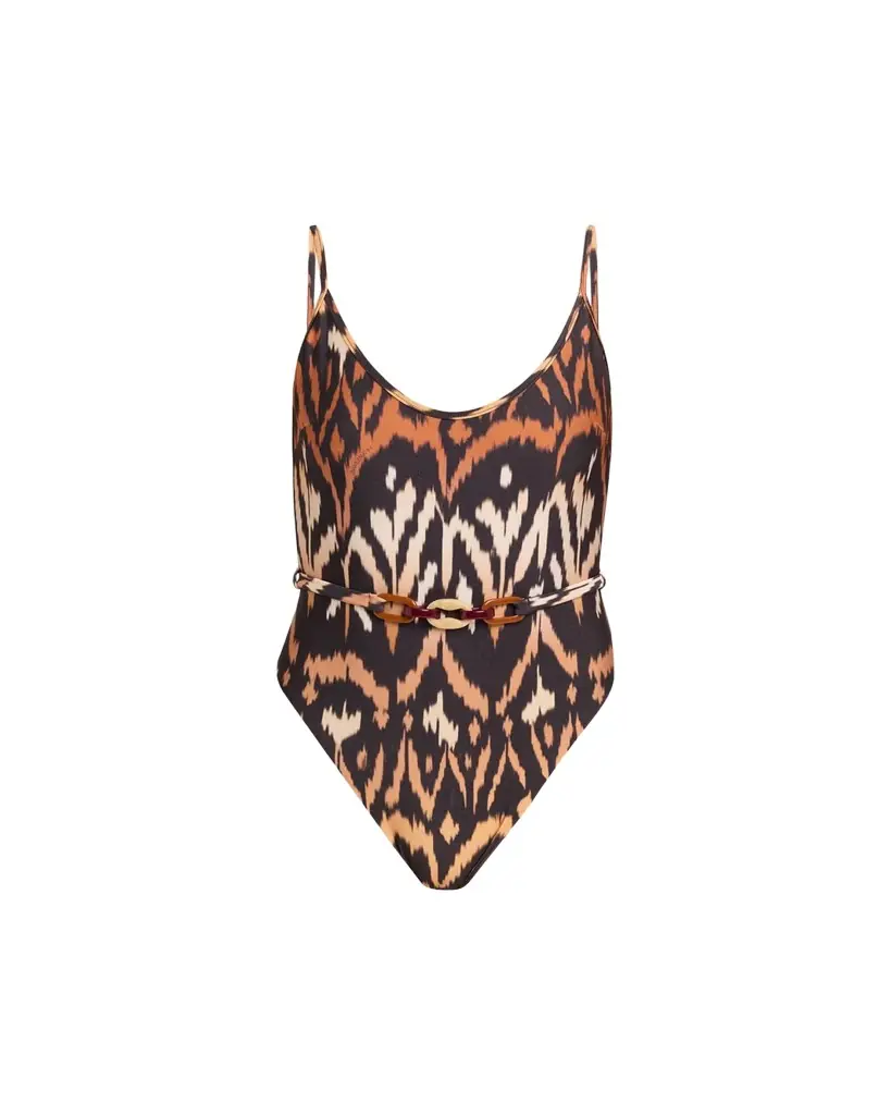 Zimmermann Aster Belted One-Piece Swimsuit