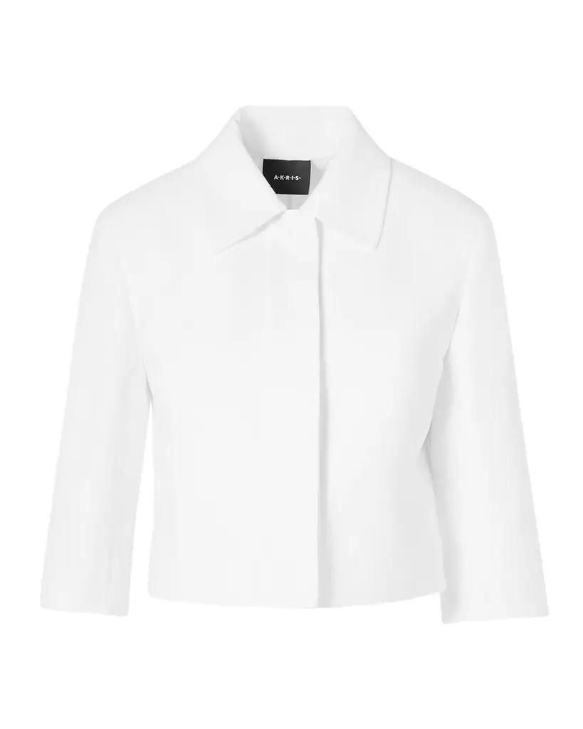 Akris Lewitt Cropped Double-Face Cotton Jacket