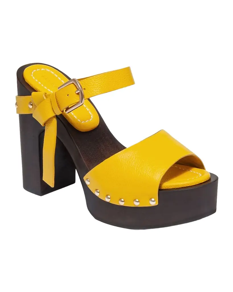 Bernardo 115mm Luxor Leather Platform Clogs
