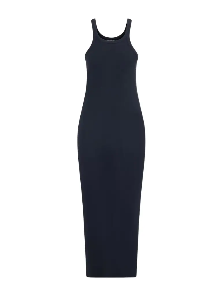 James Perse Tubular Ribbed Cotton Midi Dress
