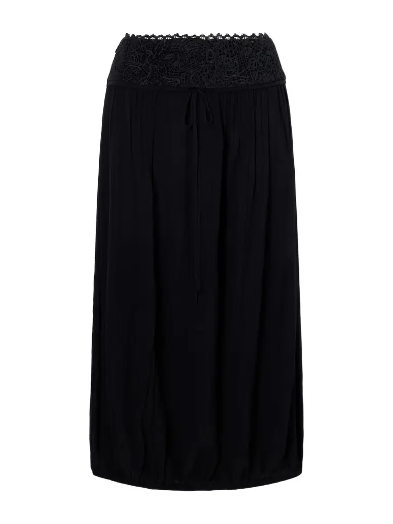 Isabel Marant Nilma Lace-trimmed Silk Midi Skirt