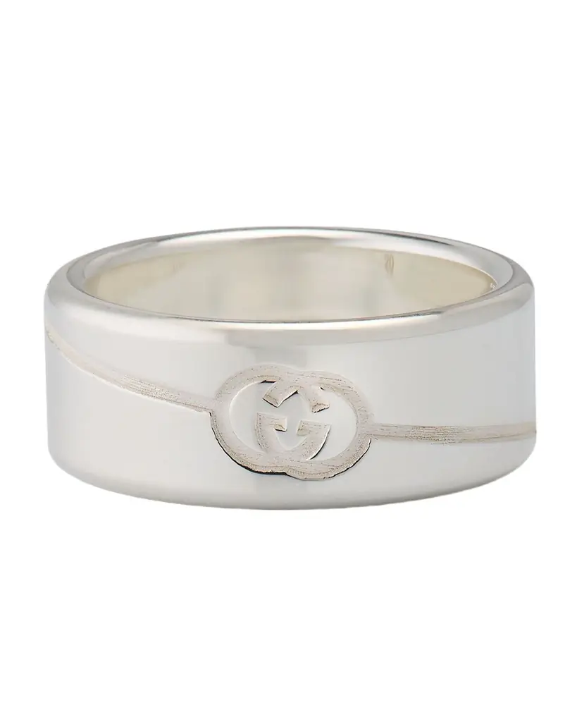 Gucci Men 's Tag Ring, 9mm Silver