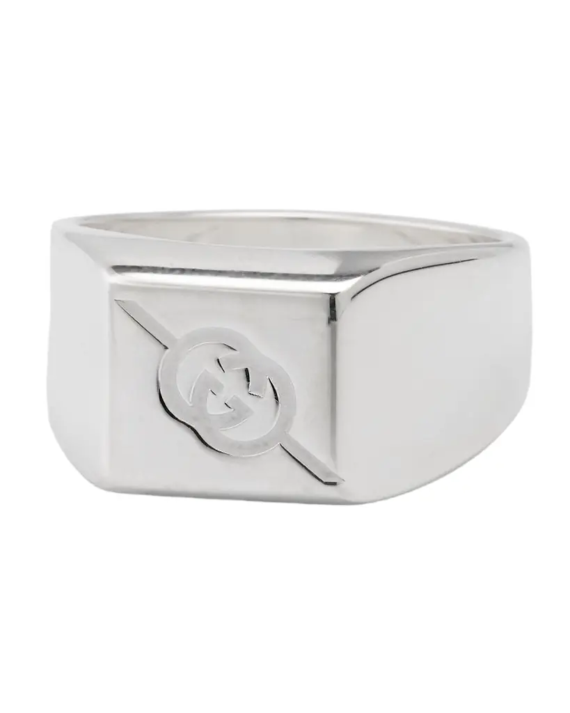 Gucci Men 's Tag RIng Chevalier, 19mm Silver