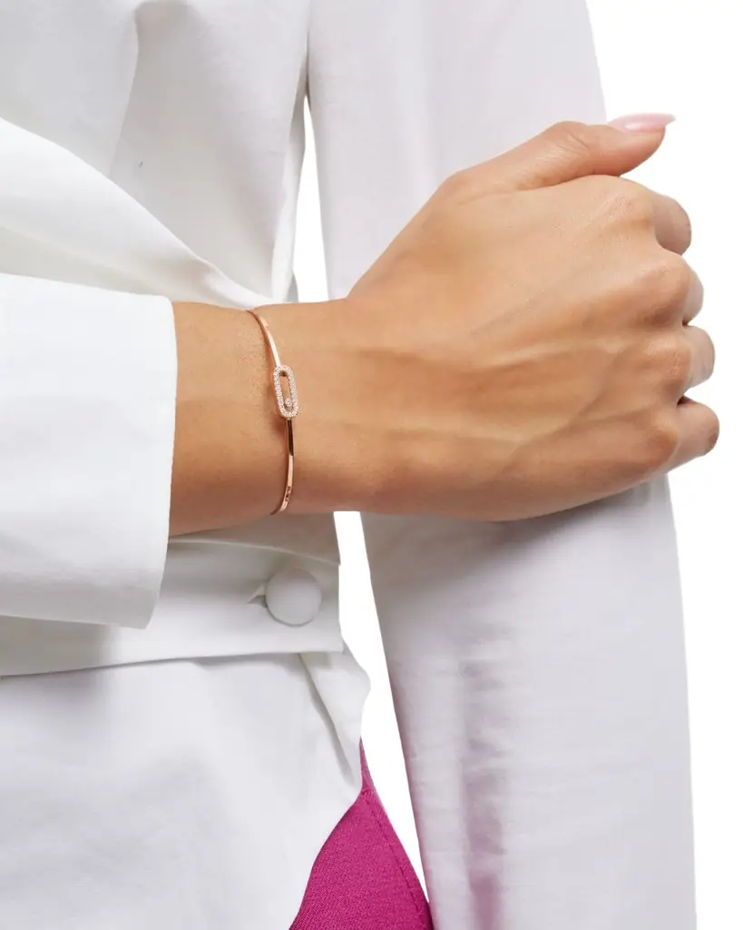 Messika MOVE UNO 18K ROSE GOLD FLEX DIAMOND BRACELET