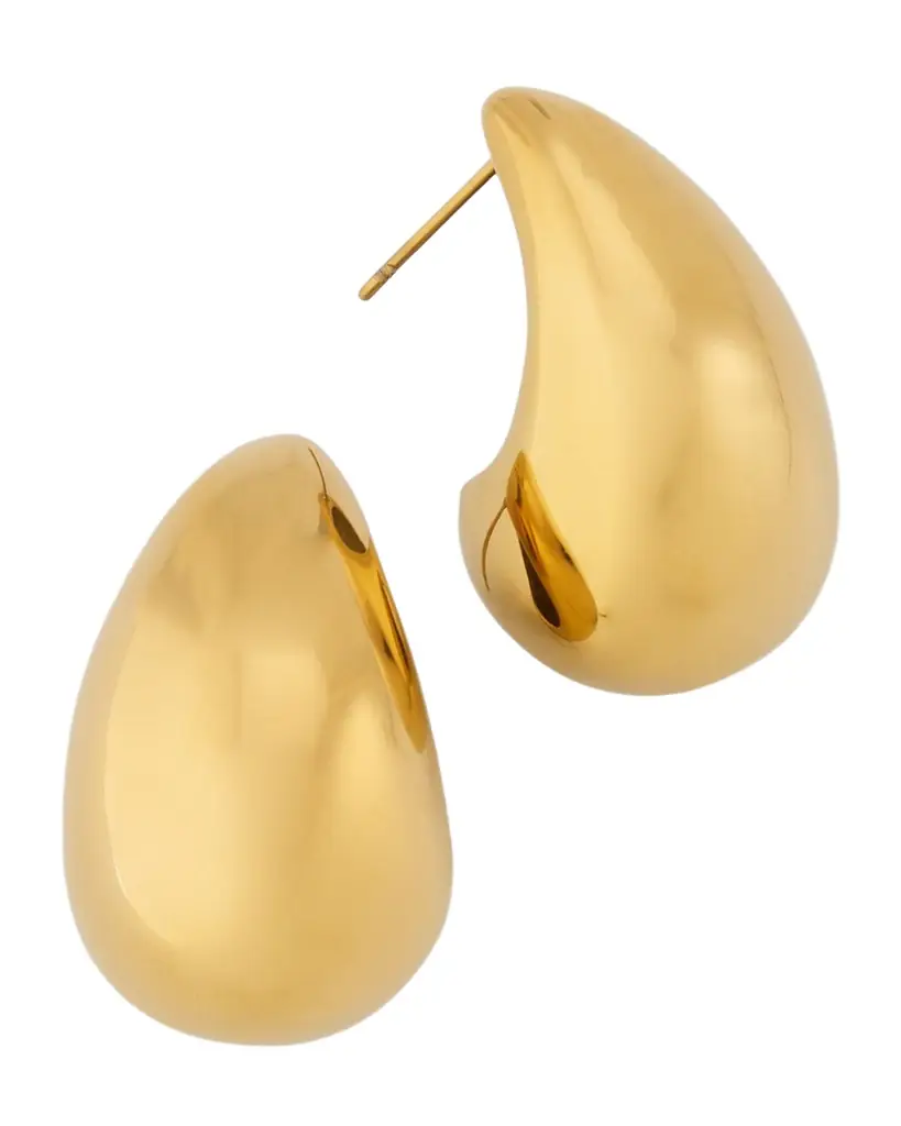 Kenneth Jay Lane Polished Tapered Hoop Earrings