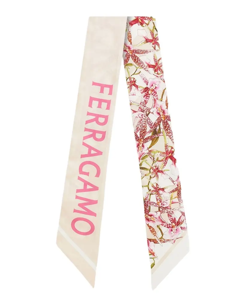 Ferragamo Floral Gaia Silk Scarf