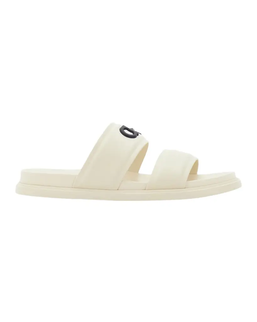 Ferragamo Men 's Saint Bartheva Padded Leather Double-Strap Slide Sandals